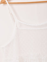 【2色展開】Meridian ドット柄 チュール キャミソールワンピース