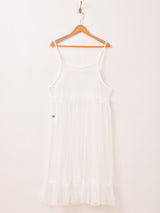 【2色展開】Meridian ドット柄 チュール キャミソールワンピース