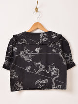 Emerald Motel 星座柄 フリルカラー 半袖ブラウス