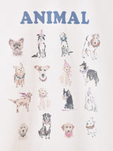 Meridian 犬 プリントスウェットシャツ「ANIMAL」