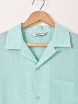 【2色展開】Backers メランジ 半袖 オープンカラーシャツ