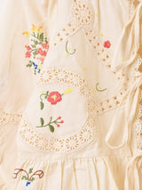 【2色展開】Emerald Motel フラワー刺繍 コットンレース 長袖ブラウス