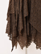 【2色展開】Meridian デニム レースアップ キャミソールワンピース