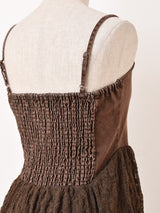 【2色展開】Meridian デニム レースアップ キャミソールワンピース