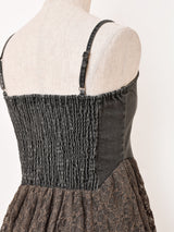 【2色展開】Meridian デニム レースアップ キャミソールワンピース