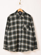 【3色展開】Backers ウール シャドウチェック 長袖シャツ