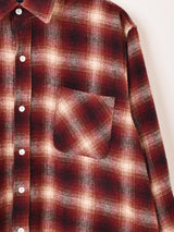 【3色展開】Backers ウール シャドウチェック 長袖シャツ