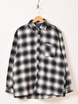 【3色展開】Backers ウール シャドウチェック 長袖シャツ