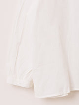 Meridian スクエアカラー 刺繍 長袖ブラウス