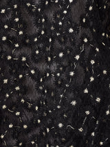 Meridian 花柄 チュール ジップアップ 長袖ブラウス