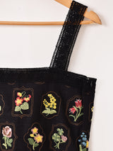 【2色展開】Meridian フラワー刺繍 レース キャミソール