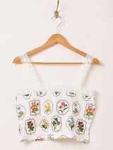 【2色展開】Meridian フラワー刺繍 レース キャミソール