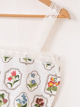 【2色展開】Meridian フラワー刺繍 レース キャミソール