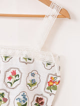 【2色展開】Meridian フラワー刺繍 レース キャミソール