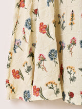 【2色展開】Meridian フラワー刺繍 スカート