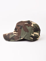 カモフラージュ柄 刺繍入り キャップ「LIFE AND DEATH」