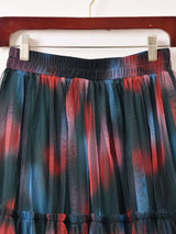 【2色展開】Meridian グラデーション風 チュール ティアードスカート