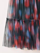 【2色展開】Meridian グラデーション風 チュール ティアードスカート