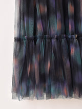 【2色展開】Meridian グラデーション風 チュール ティアードスカート