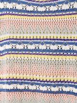 Elcamino 半袖 ボーダー クロシェトップス