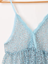 【2色展開】Meridian チュールレース キャミソールワンピース