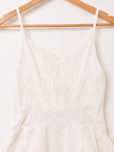 【3色展開】Emerald Motel カットワーク刺繍 タック入り キャミソールワンピース