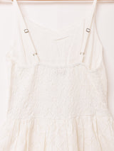 【3色展開】Emerald Motel カットワーク刺繍 タック入り キャミソールワンピース