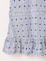 【2色展開】Meridian ストライプ×ドット フリル キャミソール