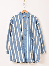 Emerald Motel ストライプ フリンジ デニムジャケット