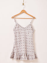 【2色展開】Meridian ストライプ×ドット フリル キャミソール