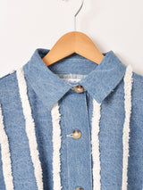 Emerald Motel ストライプ フリンジ デニムジャケット