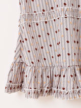 【2色展開】Meridian ストライプ×ドット フリル キャミソール