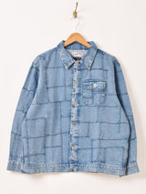 【2色展開】Emerald Motel パッチワーク風 デニムジャケット