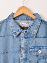 【2色展開】Emerald Motel パッチワーク風 デニムジャケット