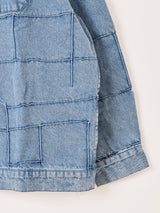 【2色展開】Emerald Motel パッチワーク風 デニムジャケット