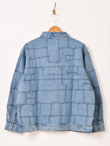 【2色展開】Emerald Motel パッチワーク風 デニムジャケット