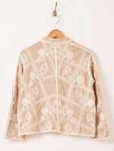 【2色展開】Elcamino フラワー刺繍 長袖シャツ