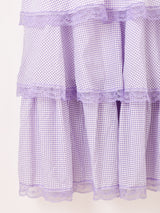 【5色展開】Meridian ギンガムチェック柄 ラッフル キャミソールワンピース