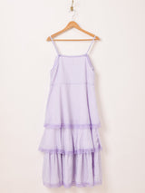 【5色展開】Meridian ギンガムチェック柄 ラッフル キャミソールワンピース