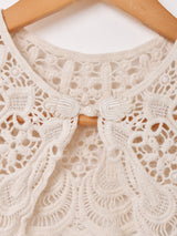 チャイナボタン クロシェレース 付け襟