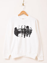 【2色展開】 ネコ プリント スウェットシャツ