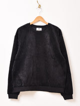 【5色展開】Backers ストライプ ベロア トップス