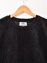 【5色展開】Backers ストライプ ベロア トップス