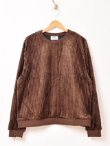 【5色展開】Backers ストライプ ベロア トップス