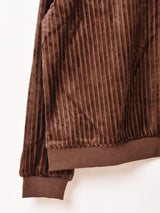 【5色展開】Backers ストライプ ベロア トップス