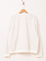 【5色展開】Backers ストライプ ベロア トップス