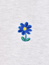 【3色展開】 ワンポイント 刺繍 フラワー ロングスリーブTシャツ