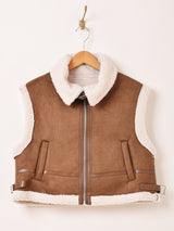 Elcamino ミリタリータイプ フェイクムートンベスト