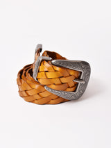 【4色展開】レザー メッシュ ウエスタンベルト