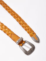 【4色展開】レザー メッシュ ウエスタンベルト